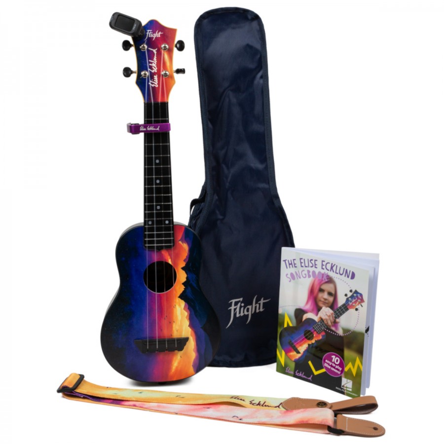 Flight TUS-EE Sunset Elise Ecklund Signature Travel Soprano Ukulele Pack